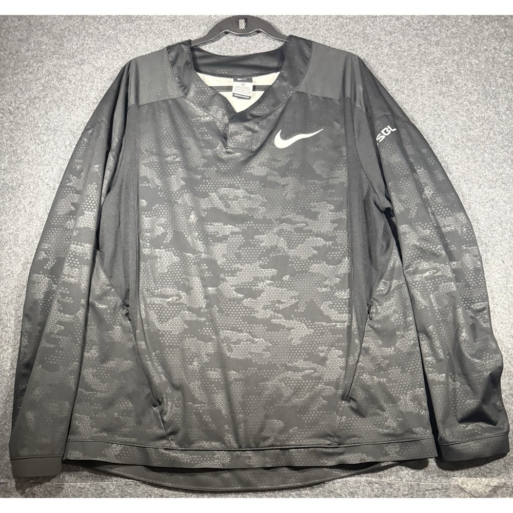 Nike BSB Baseball Dri-FIT Pullover Performance Caged Anorak Jacket Medium
